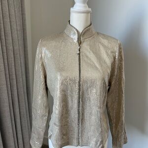 St. John Gold Knit Evening Jacket